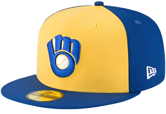 Milwaukee Brewers New Era Cooperstown Collection Wool 59Fifty Fitted Hat- Yellow