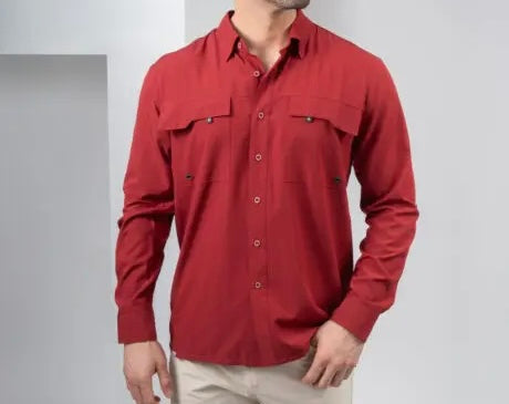 Maja Sportswear Red Camisa Outdoor Long sleeve