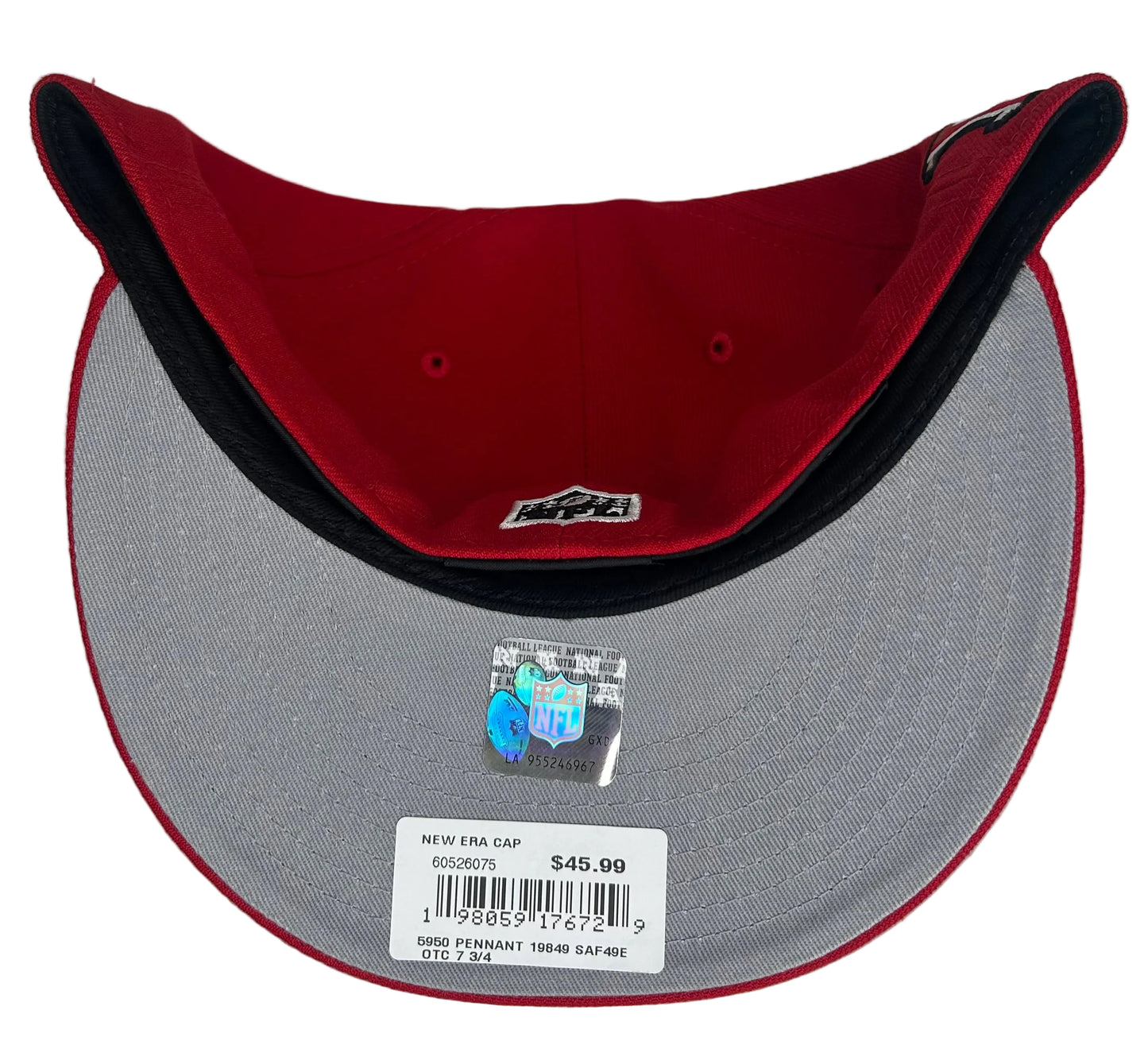 SAN FRANCISCO 49ERS FITTED NEW ERA 59FIFTY PENNANT CAP HAT GREY UV