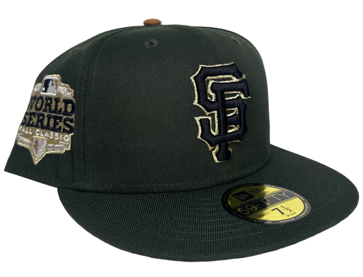 New Era San Francisco Giants 59FIFTY fitted hat features a 2012 World Series patch and metallic embroidery.