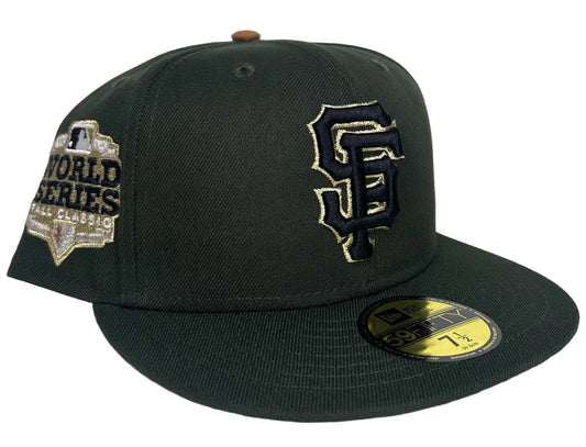 New Era San Francisco Giants 59FIFTY fitted hat features a 2012 World Series patch and metallic embroidery.