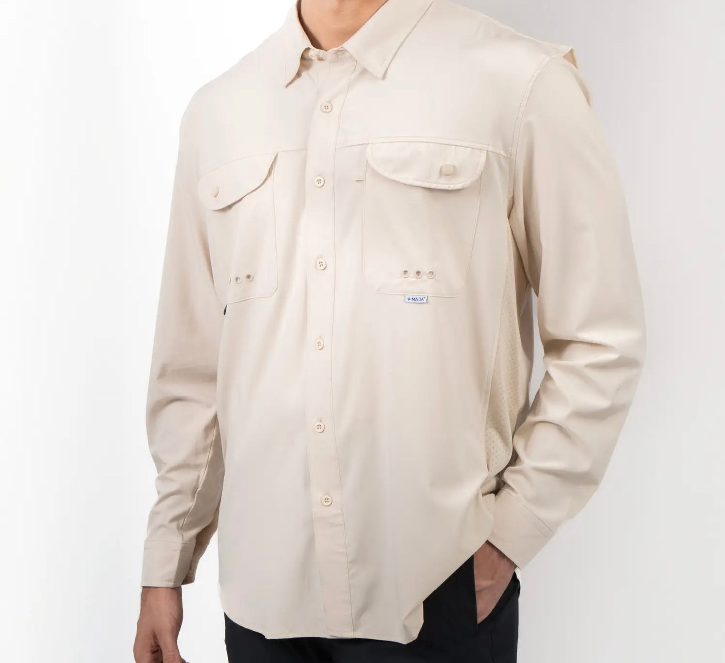 Maja Sportswear Buttermilk Camisa Outdoor Long sleeve