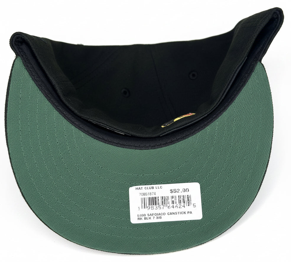 New Era San Francisco Giants Candlestick Park Black Copper Throwback Edition 59FIFTY fitted hat.