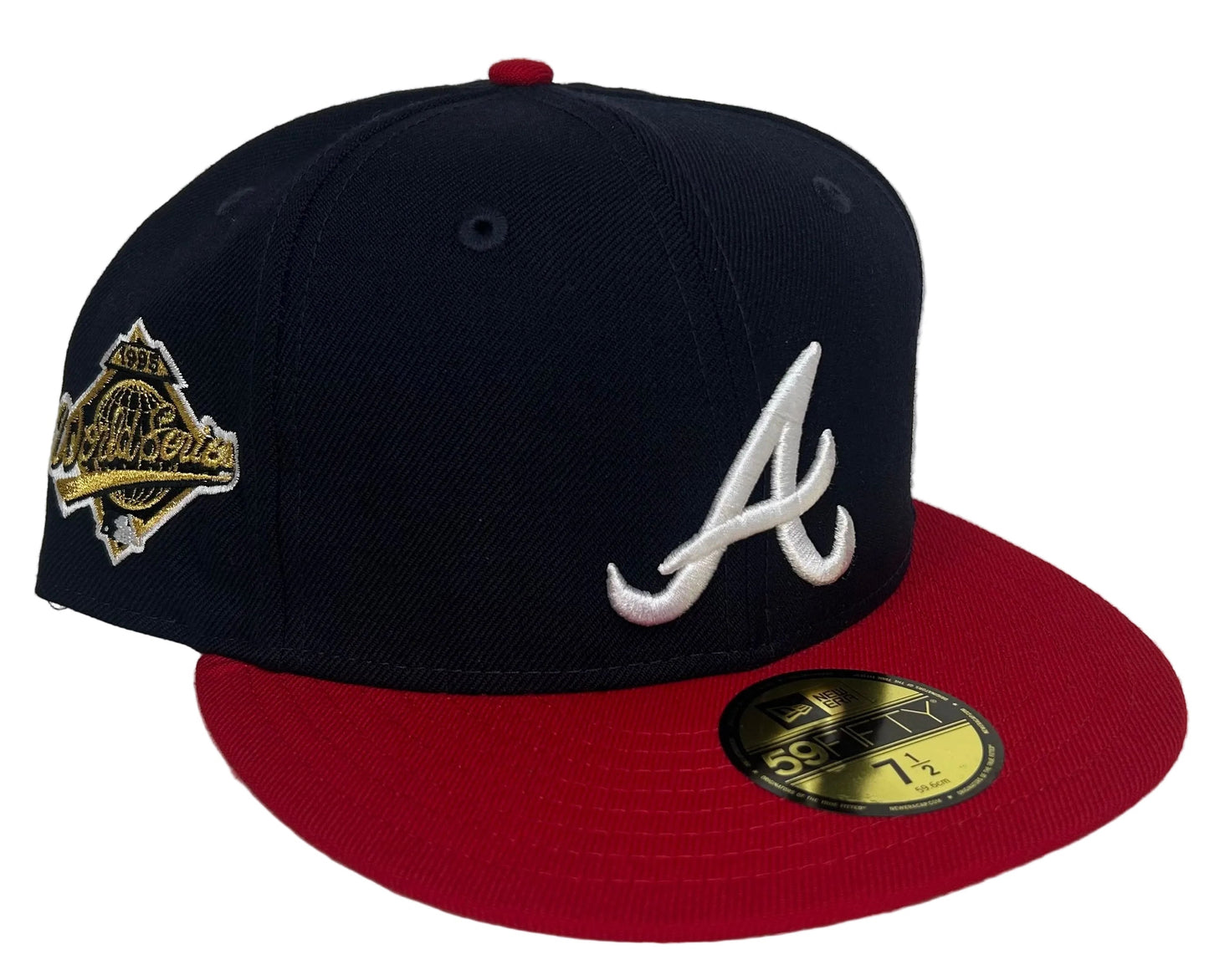 New Era Atlanta Braves 1995 World Series W/ Green Paisley UV 59FIFTY fitted hat.