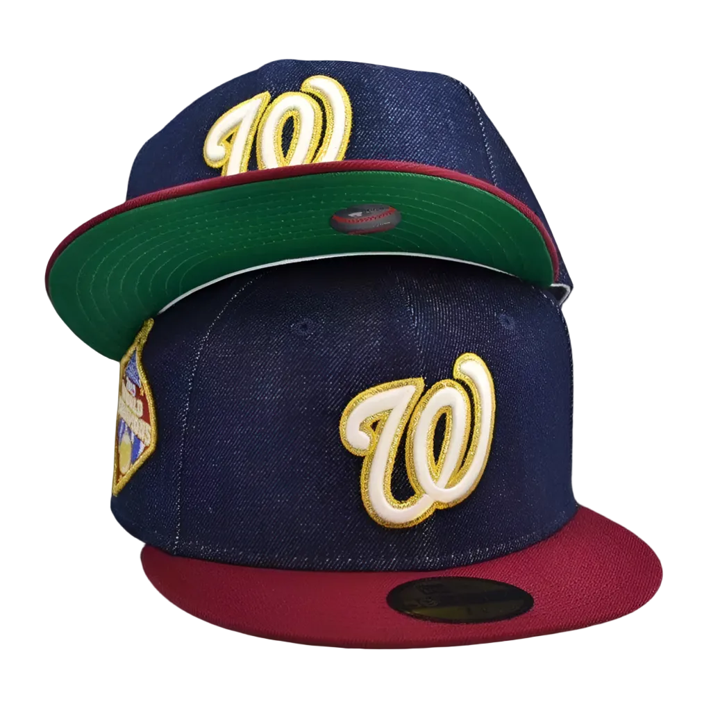 Washington Nationals indigo denim two-tone New Era 59Fifty fitted hat