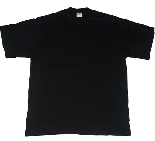 Black Pro Line Super Heavy T-shirt is made in the USA from 100% cotton.
