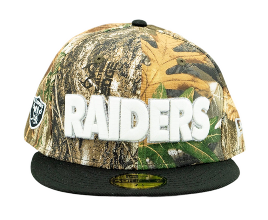 New Era 59fifty Raiders real-tree fitted hat