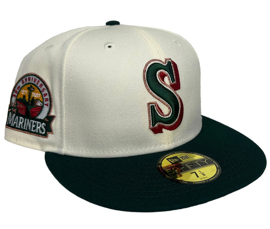 Seattle Mariners X “SuperSonics” 2-Tone w/ a 30th Anniversary Side patch & a Red UV, New Era 59Fifty Fitted hat.