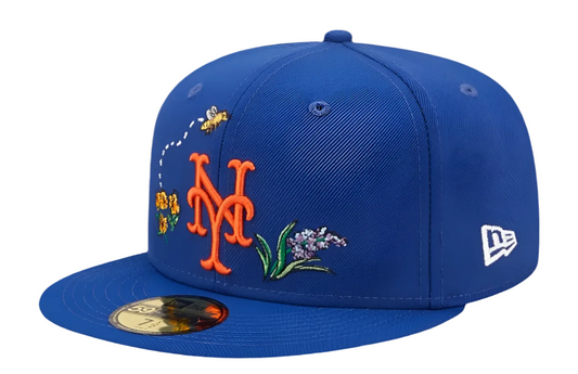 -NEW ERA 59FIFTY MLB NEW YORK METS WATERCOLOR FLORAL FITTED HAT