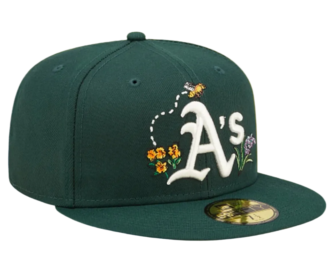 59Fifty Oakland Athletics Watercolor Floral Green-Floral UV