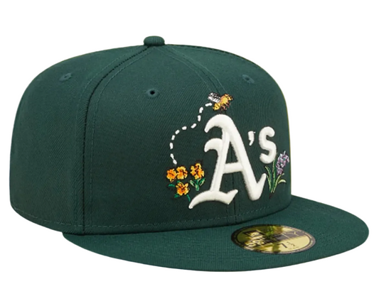 59Fifty Oakland Athletics Watercolor Floral Green-Floral UV