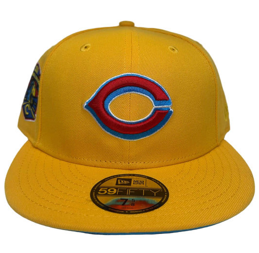 New Era Cincinnati Reds Ballpark Snacks 59Fifty fitted cap in gold.