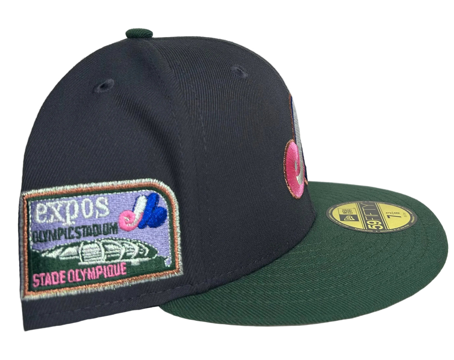 New Era 59Fifty fitted hat features a white crown and a red visor with a 2021 All-Star Game patch.