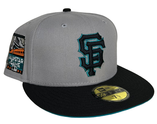 San Francisco Giants 2-Tone New Era 2007 All-Star Game Patch W/ a Teal UV 59FIFTY Hat.