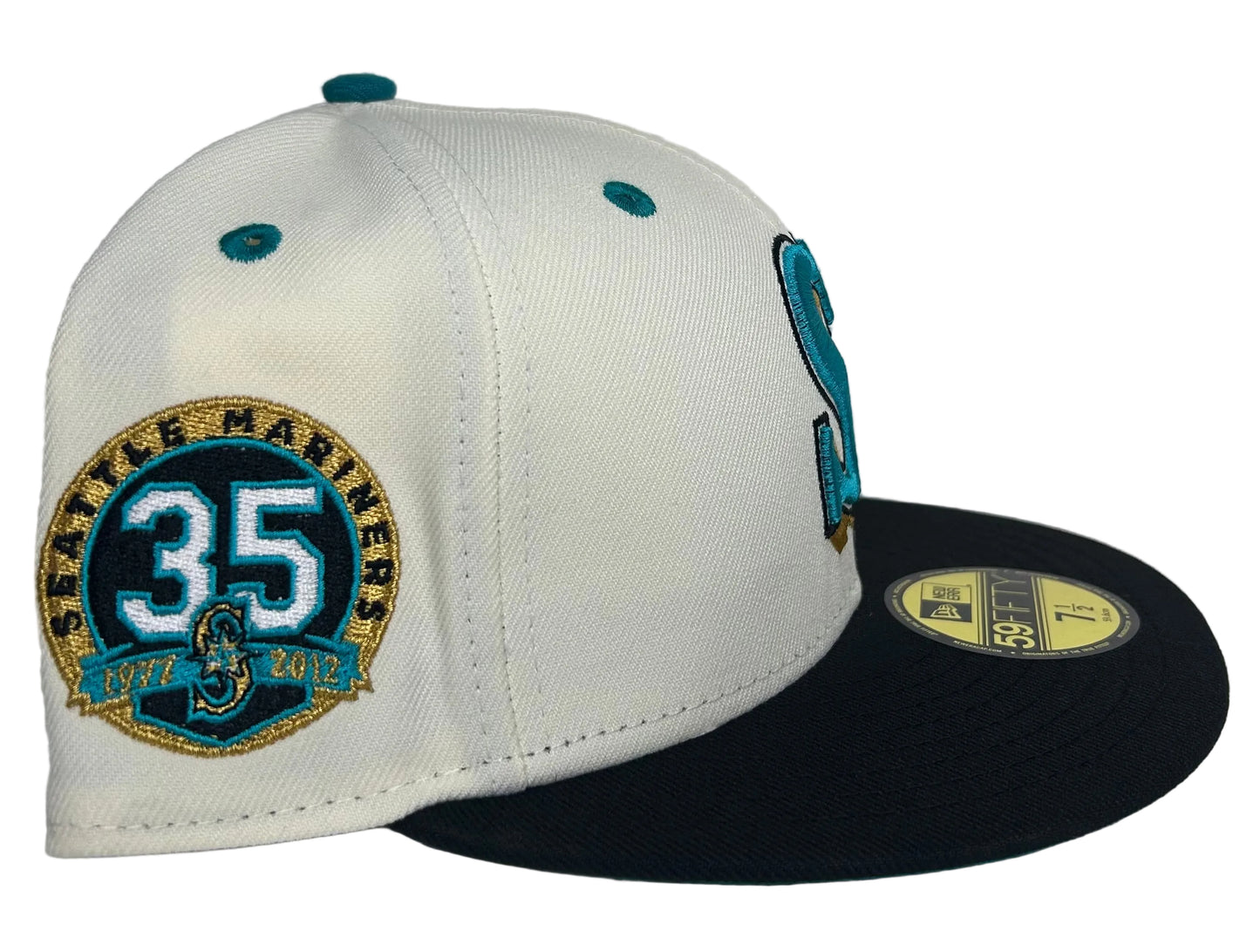 Seattle Mariners HC Tropics Ivory Black 2-Tone Teal UV 35th Anniversary.