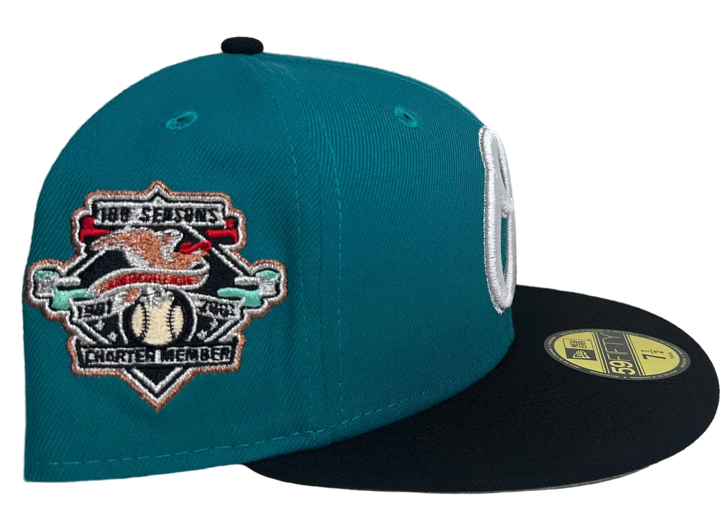 Baltimore Orioles "FIGURES" Exclusive New Era 59Fifty Fitted Hat - Aqua/Black.