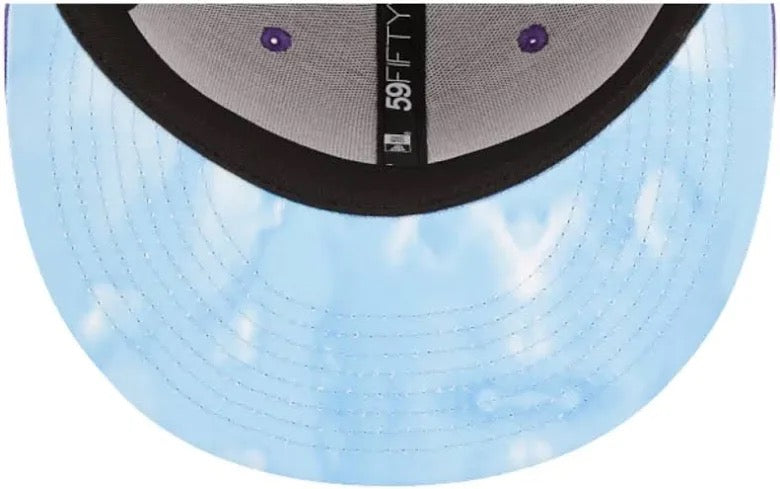 Purple Arizona Diamondbacks Clouds Bottom 2001 World Series Side Patch New Era 59Fifty Fitted