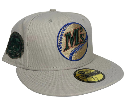 Seattle Mariners 59FIFTY fitted hat by New Era features a "Money Ball" colorway with a 35th-anniversary patch.