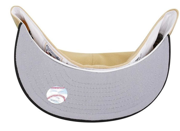 NEW ERA BROOKLYN DODGERS EBBETS FIELD BLACK VEGAS TWO TONE EDITION 59FIFTY FITTED HAT.