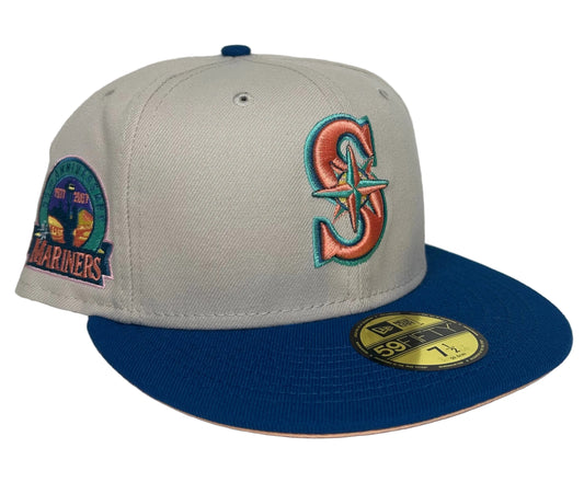 New Era Seattle Mariners 59FIFTY fitted hat from the "Ocean Drive" pack, featuring a 30th Anniversary side patch.
