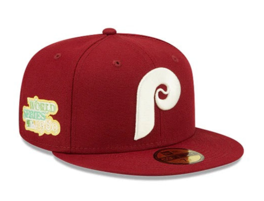 Philadelphia Phillies Cooperstown 1980 World Series Side Patch "Citrus Pop" Green UV 59Fifty