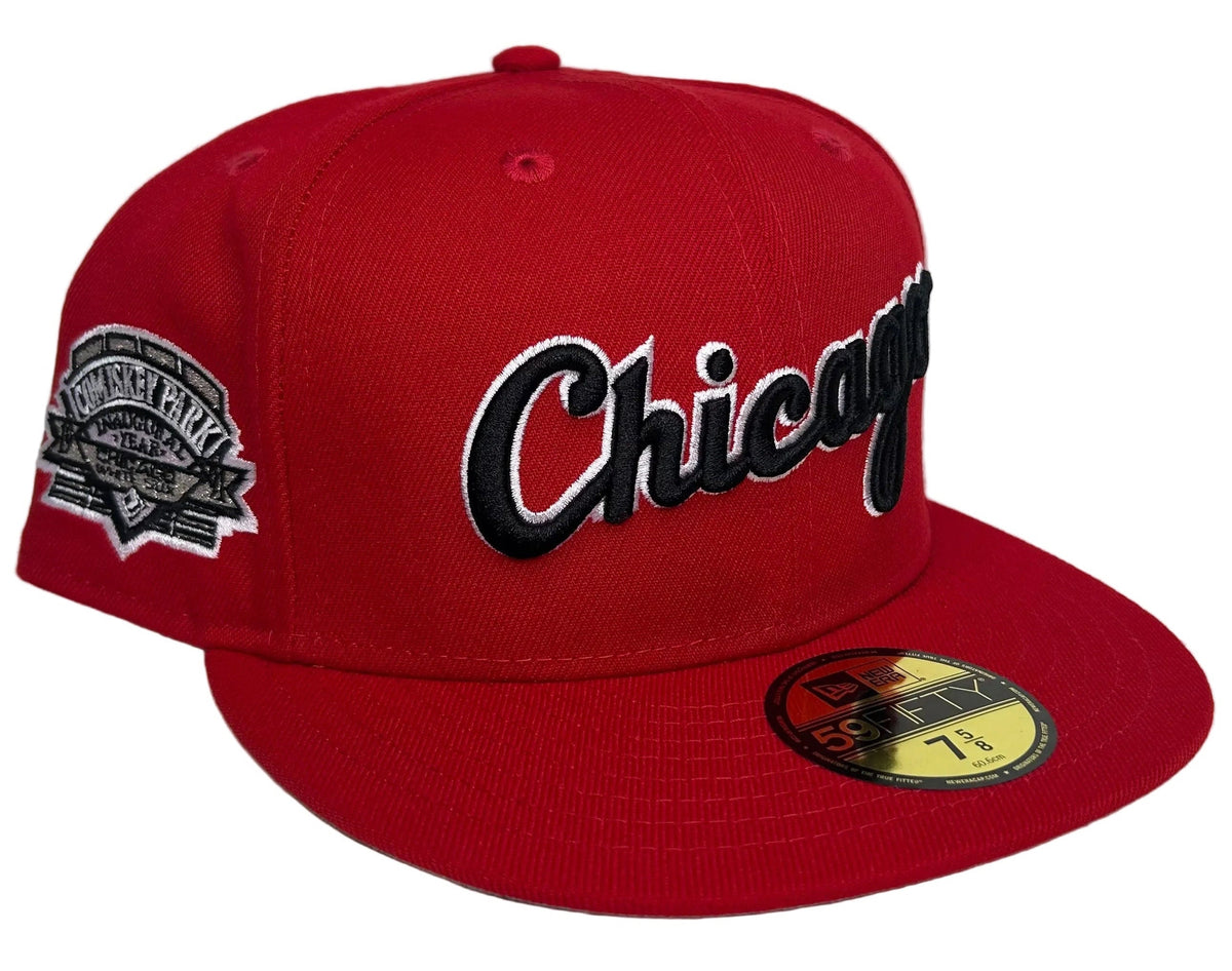 NEW ERA CHICAGO WHITE SOX COMISKEY PARK INAUGURAL YEAR 1991 COLOR FLIP EDITION 59FIFTY FITTED HAT.