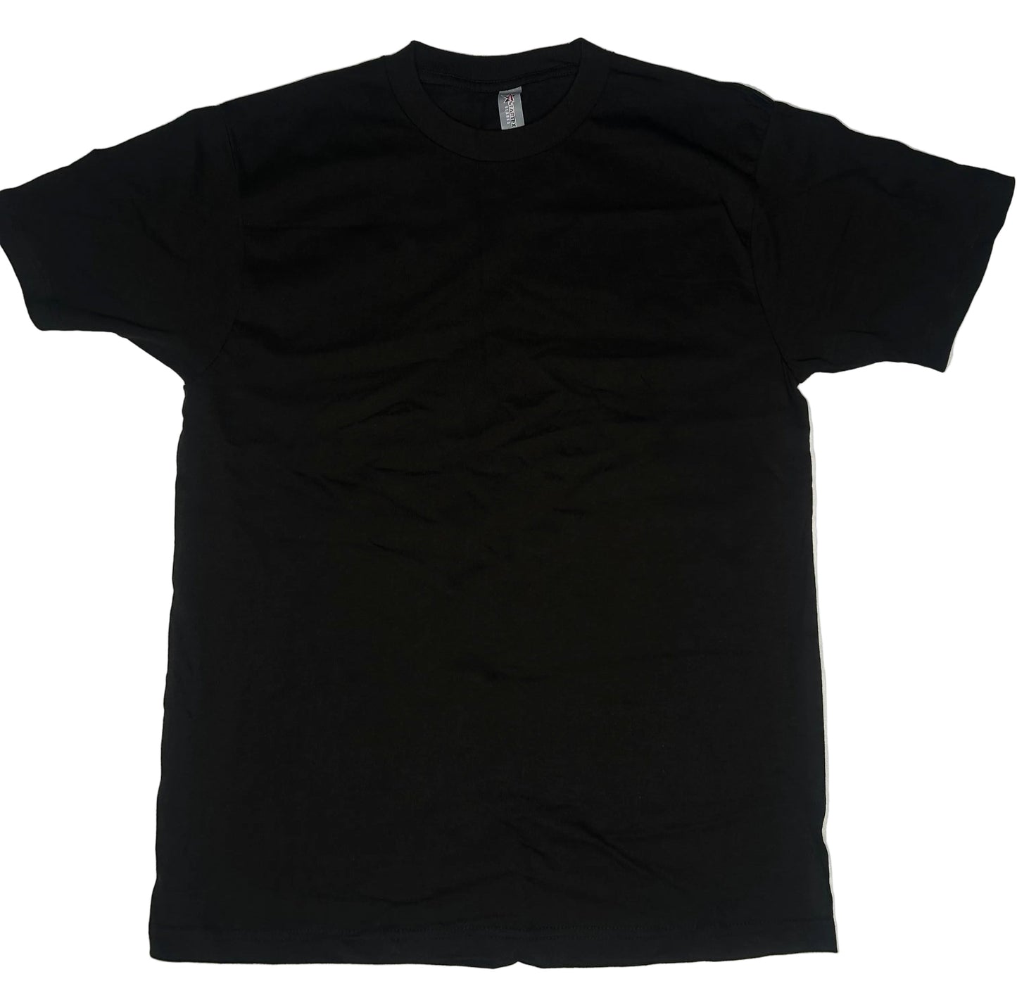 Black crewneck t-shirt by Startex features a lightweight fabric construction.