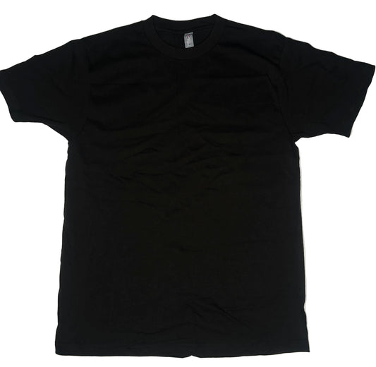 Black crewneck t-shirt by Startex features a lightweight fabric construction.