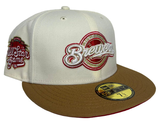 Milwaukee Brewers 2002 ASG Cream Two Tone Tan / Red.