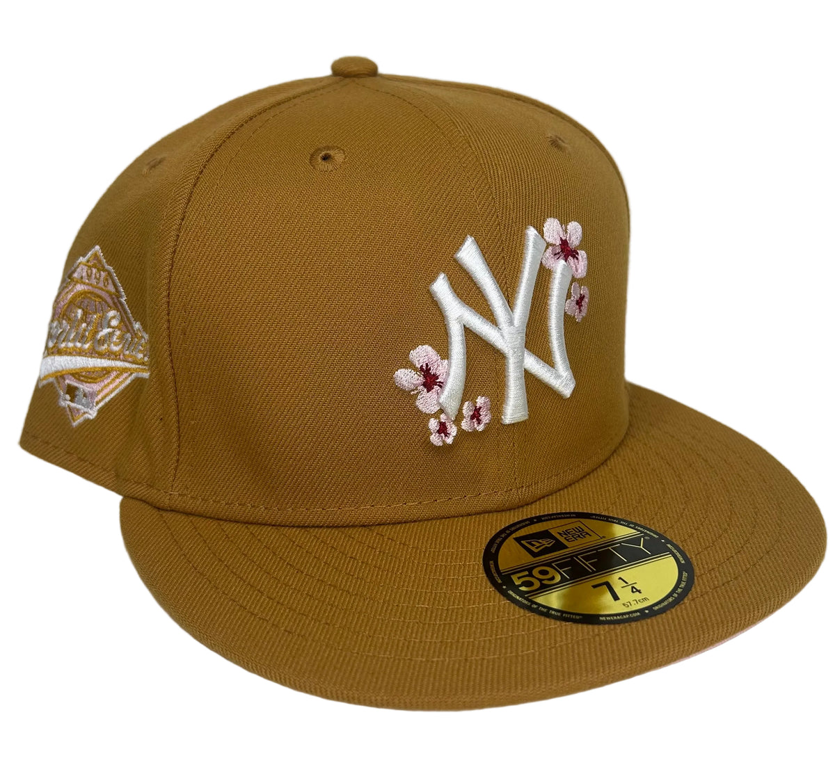 New Era New York Yankees Wheat & Cherry Blossom W/ a Pink UV 59FIFTY Fitted Hat.