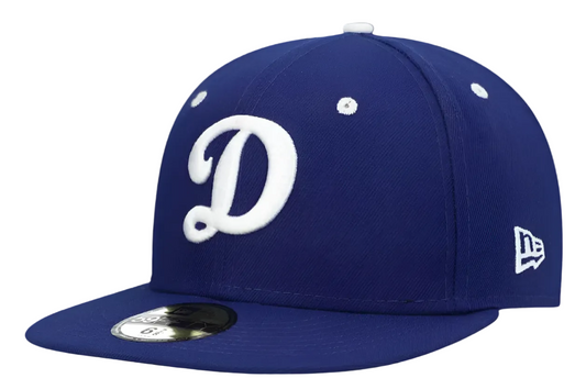 Dodgers MiLB Fitted 59Fifty New Era D Logo Blue Hat Cap