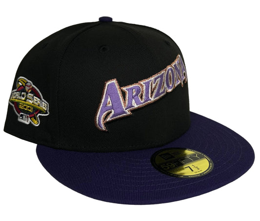 New Era 59Fifty Arizona Diamondbacks hat is a HC exclusive featuring a 2001 World Series side patch.