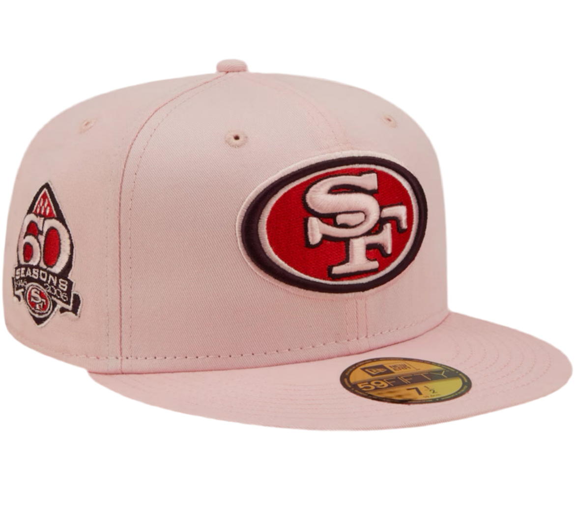 San Francisco 49ers New Era 60 Seasons The Pastels 59FIFTY Fitted Hat - Pink