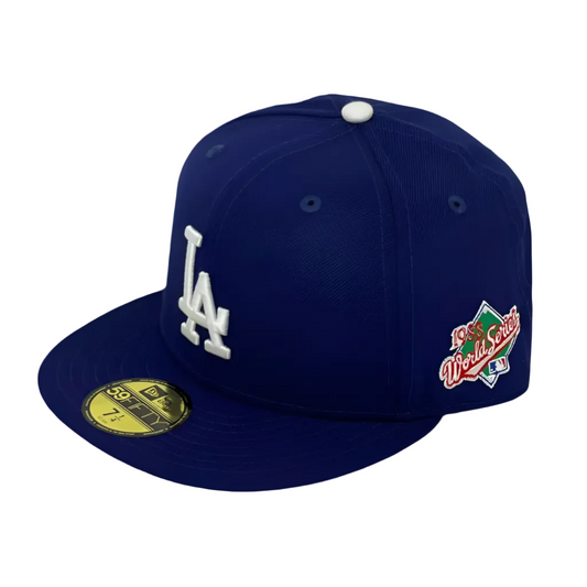 LOS ANGELES DODGERS "1988 WORLDSERIES" NEW ERA 59FIFTY FITTED (GREY BOTTOM) right side patch .