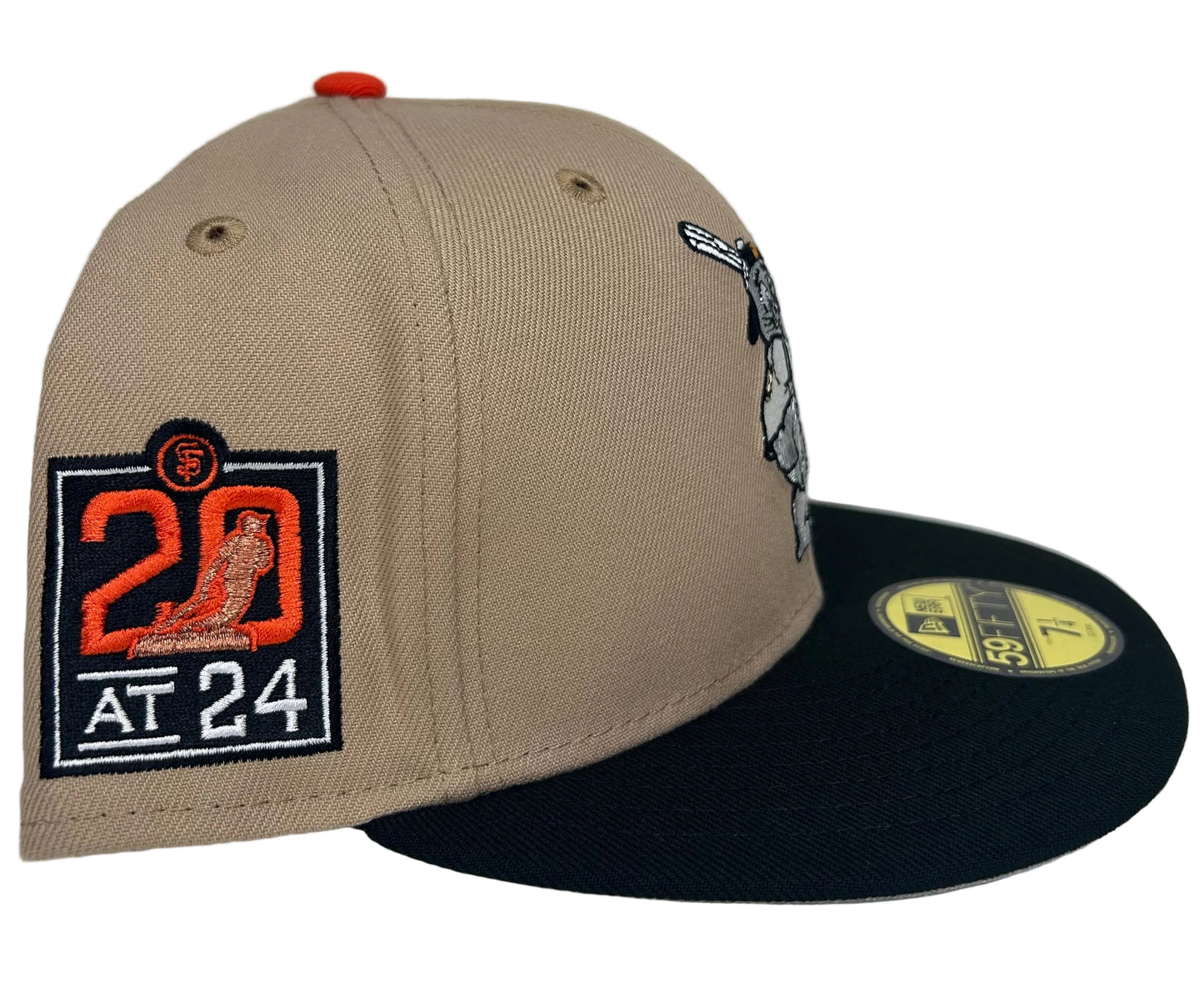 NEW ERA SAN FRANCISCO GIANTS LOU SEAL MASCOT 59FIFTY CAMEL BLACK