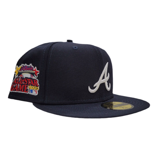 Navy Blue Atlanta Braves Gray Bottom 2000 All Star Game Side Patch New Era 59Fifty Fitted