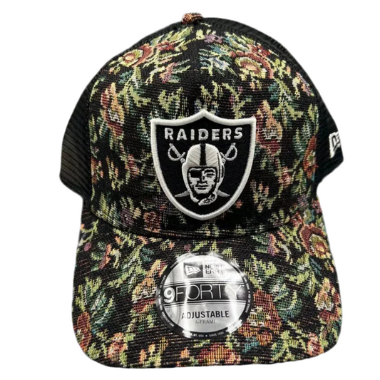 LV Raiders “Black Foral” 9Forty Adjustable Trucker Hat