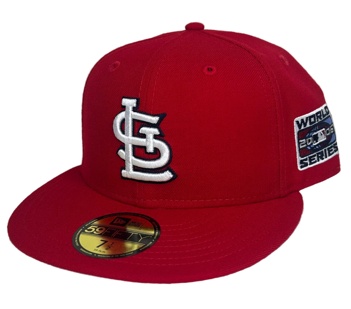 New Era St. Louis Cardinals 2006 World Series 59FIFTY fitted hat, featuring a bold red color and the embroidered 2006 World Series patch.