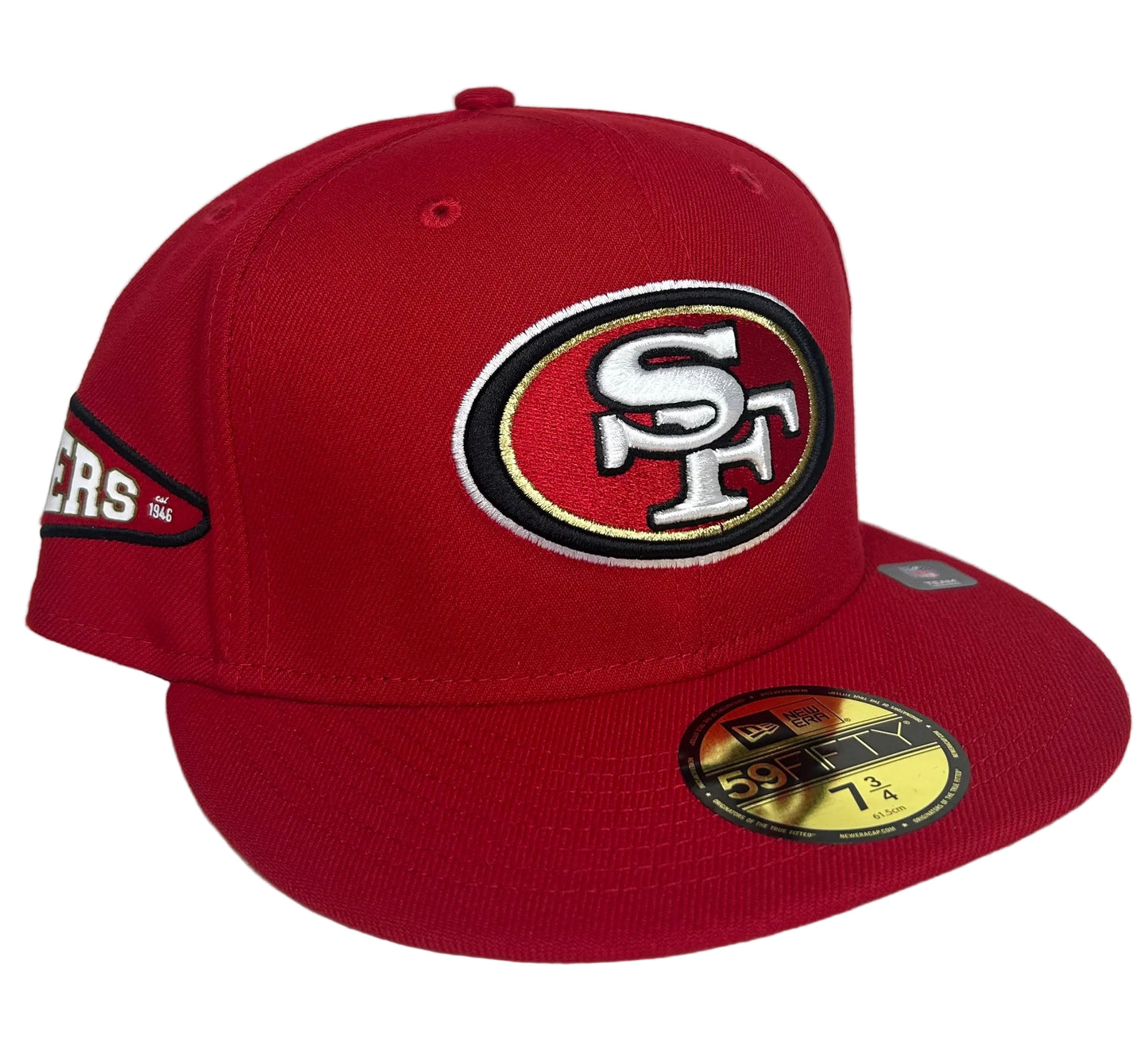 SAN FRANCISCO 49ERS FITTED NEW ERA 59FIFTY PENNANT CAP HAT GREY UV