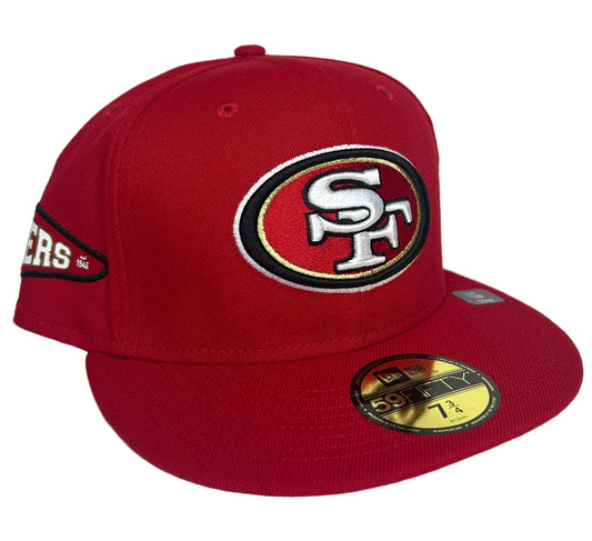 SAN FRANCISCO 49ERS FITTED NEW ERA 59FIFTY PENNANT CAP HAT GREY UV