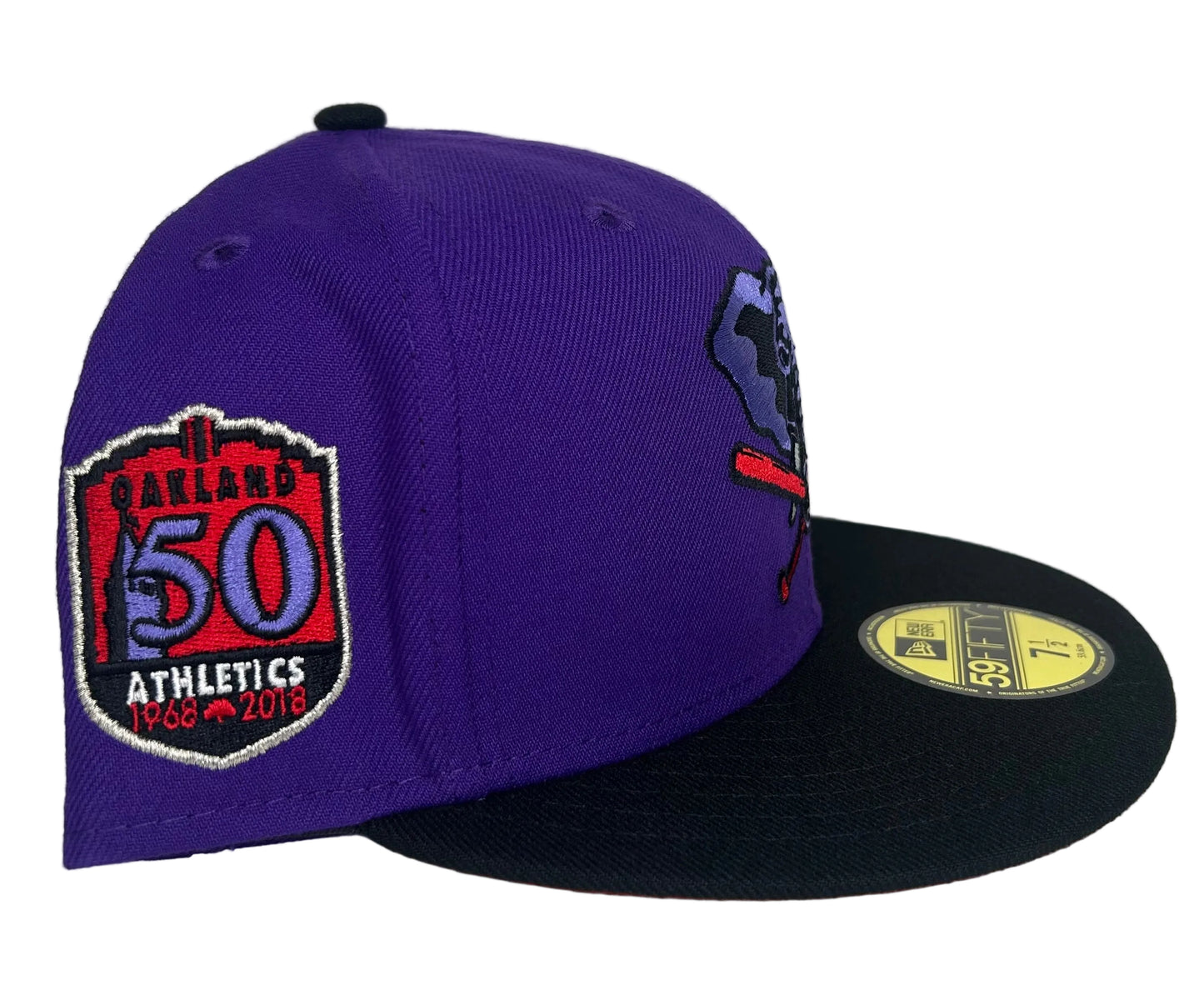 New Era Oakland Athletics T-Dot 50th Anniversary Patch Alternate HC Exclusive 59Fifty Fitted Hat.