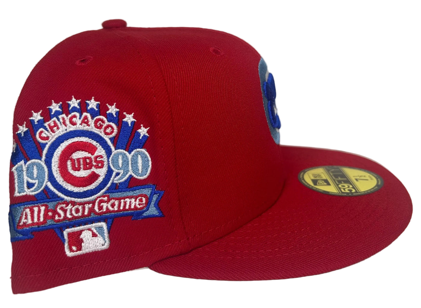 New Era Chicago Cubs 59FIFTY fitted hat features a 1990 All-Star Game patch on the side.