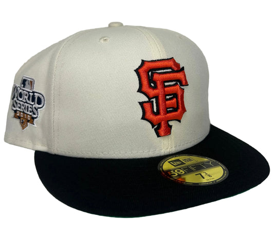 New Era San Francisco Giants "Retro Patch"  2010 WS 59FIFTY fitted hat in cream & black.