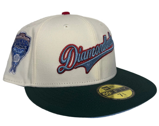 New Era Arizona Diamondbacks 59Fifty fitted hat features a script team logo and a 1998 inaugural season patch.