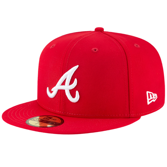 Men's Atlanta Braves New Era Red Fashion Color Basic 59FIFTY Fitted Hat