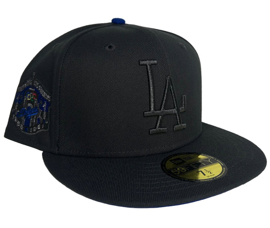 LOS ANGELES DODGERS HAT GRAY NEW ERA 59FIFTY 1ST STADIUM IN LA PATCH FITTED.