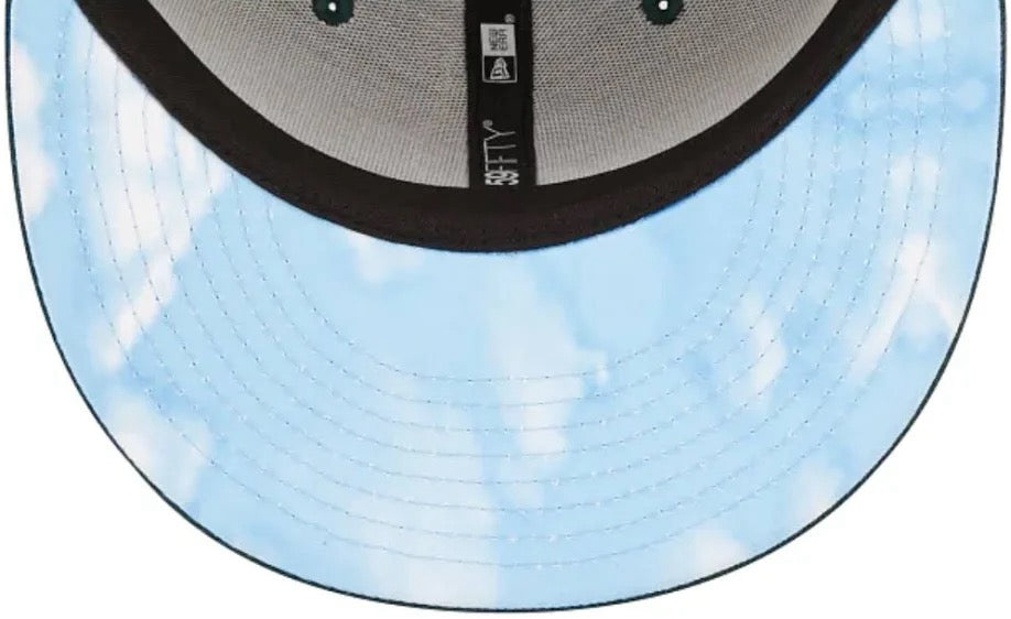 Green Oakland Athletics Clouds Bottom 1989 World Series Side Patch New Era 59Fifty Fitted