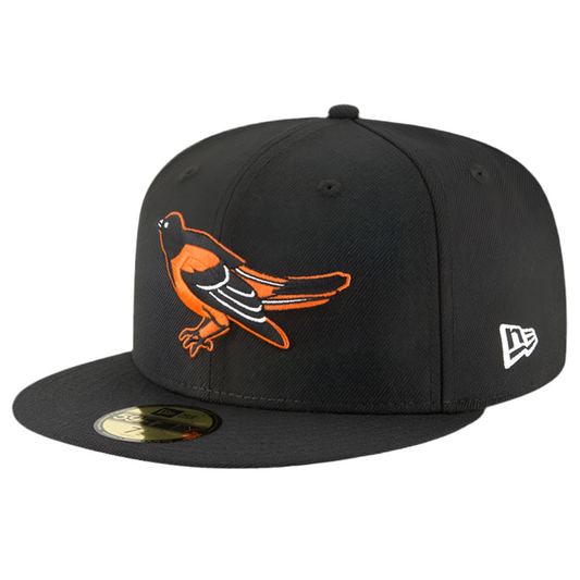 Men's Baltimore Orioles New Era Black Cooperstown Collection Wool 59FIFTY Fitted Hat