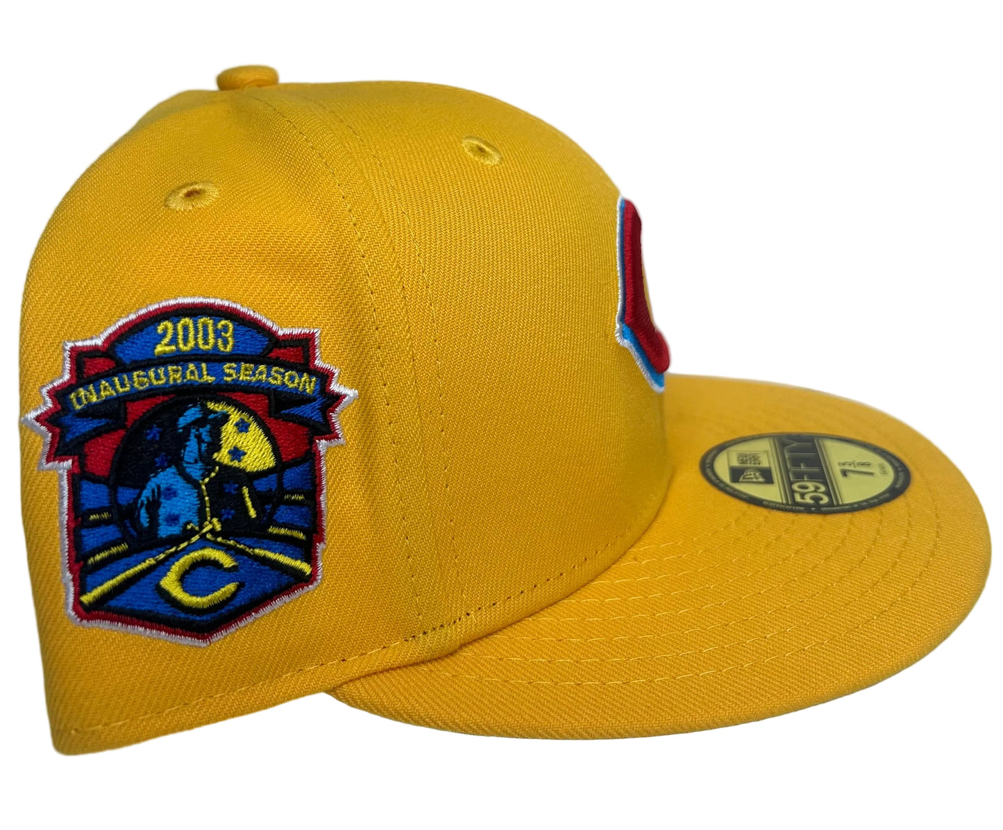 New Era Cincinnati Reds Ballpark Snacks 59Fifty fitted cap in gold.