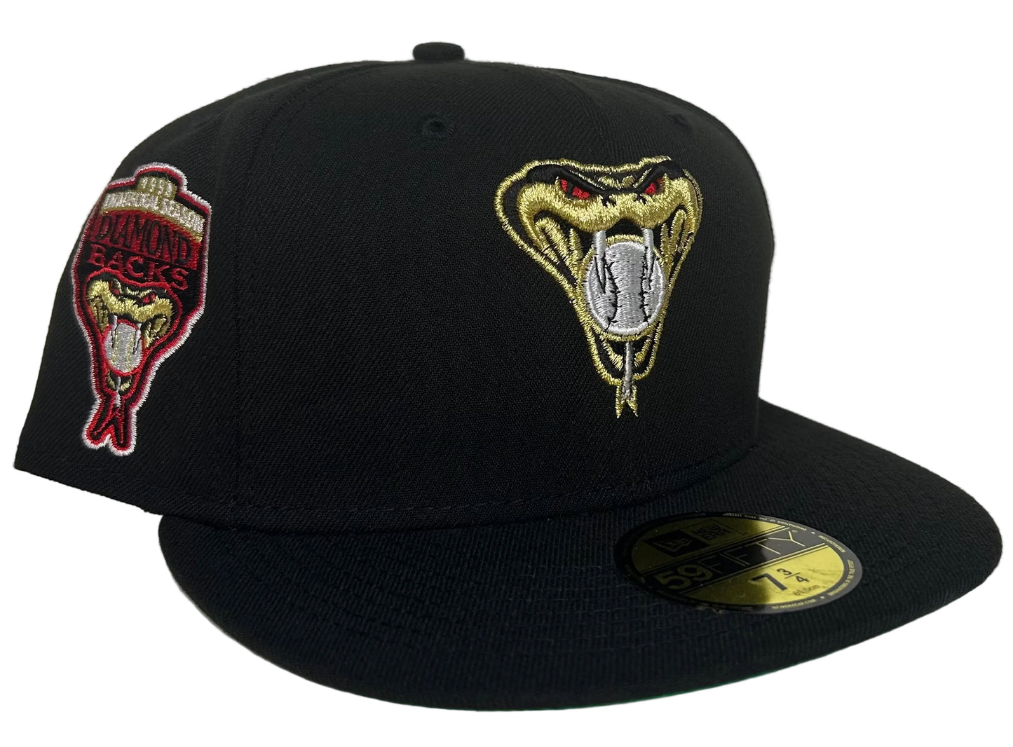 New Era Arizona Diamondbacks Beer Pack Inaugural Patch Snakehead HC Exclusive 59Fifty Fitted Hat.
